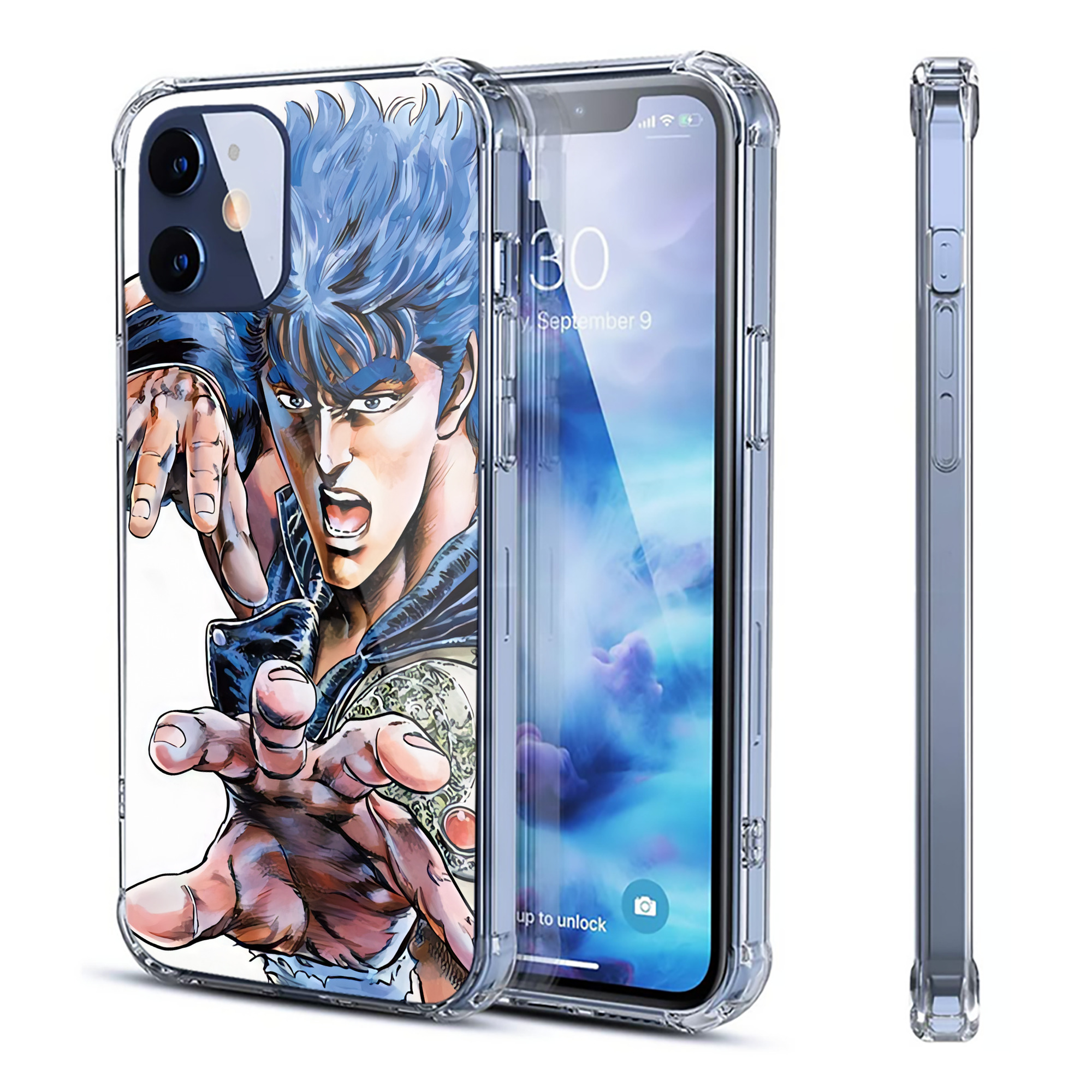 （画像用） 北斗の拳 Fist of the North Star 【iPhone 12シリーズ対応】透明スマホケース（クリアソフトケース）